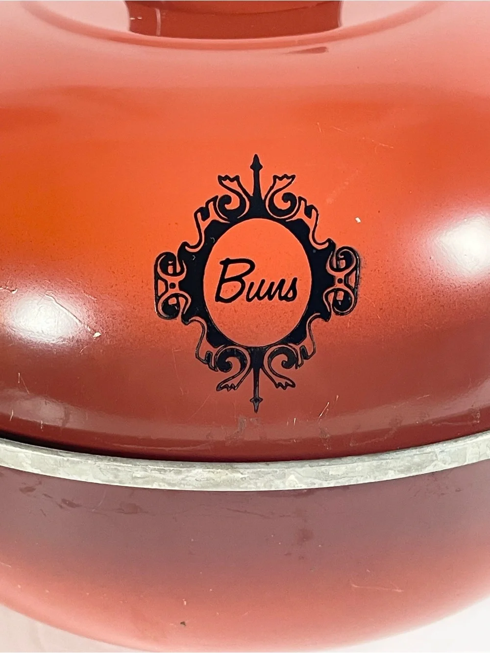 Vintage West Bend Red Aluminum Bun Warmer Serving Oven Bread Warmer No Basket